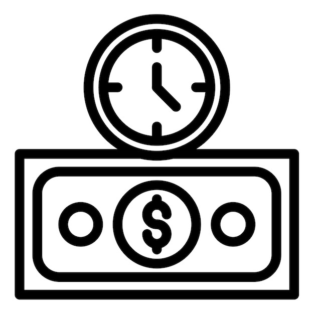 Illustration du vecteur de paiement basé sur le temps