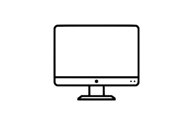 Illustration du vecteur de symbole de l'icône d'écran plat du moniteur