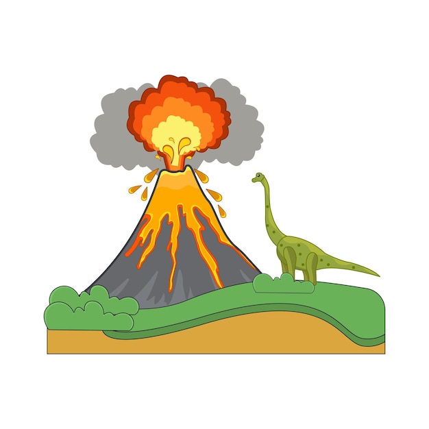 Vecteur illustration du volcan