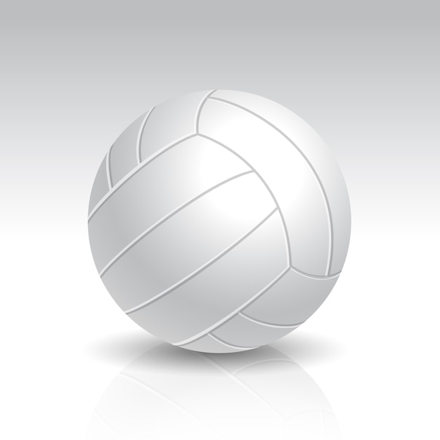 Vecteur illustration du volleyball blanc réaliste