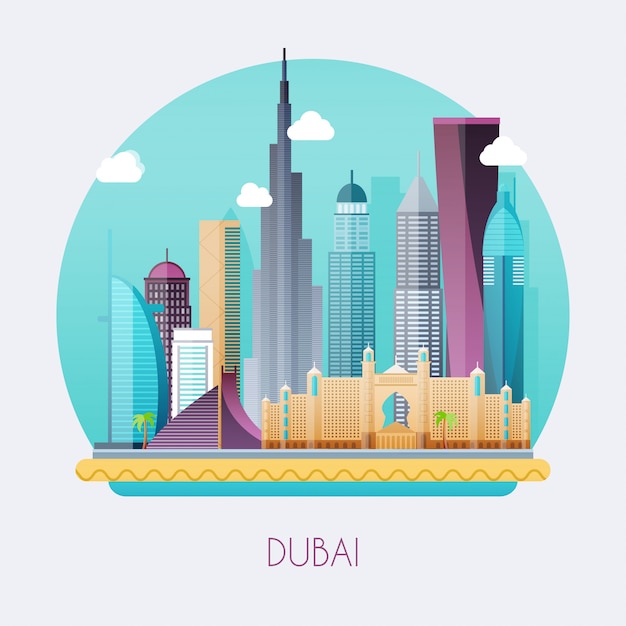 Vecteur illustration de dubaï