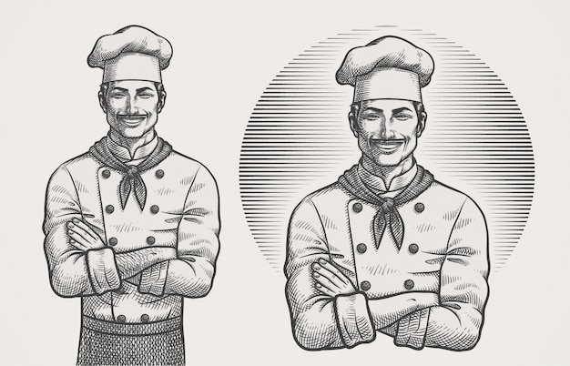 Vecteur illustration de l'éclosion de chef masculin