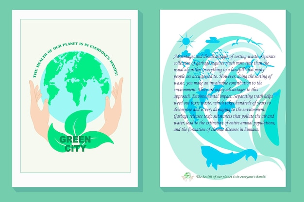 Illustration de l'écologie ESG pour un modèle respectueux de l'environnement La durabilité éco est une planète propre