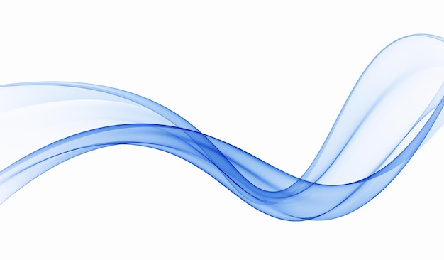 Illustration de l'écoulement courbe du mouvement d'onde abstraite bleue onde bleue transparente