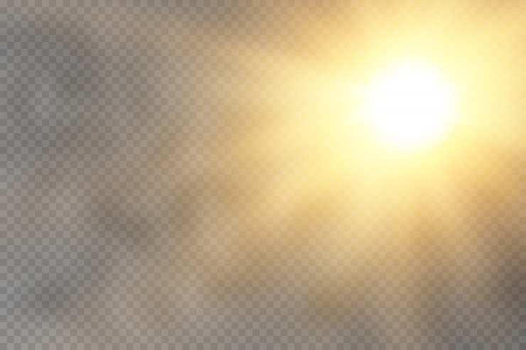 Vecteur illustration d'effet de rayon de soleil