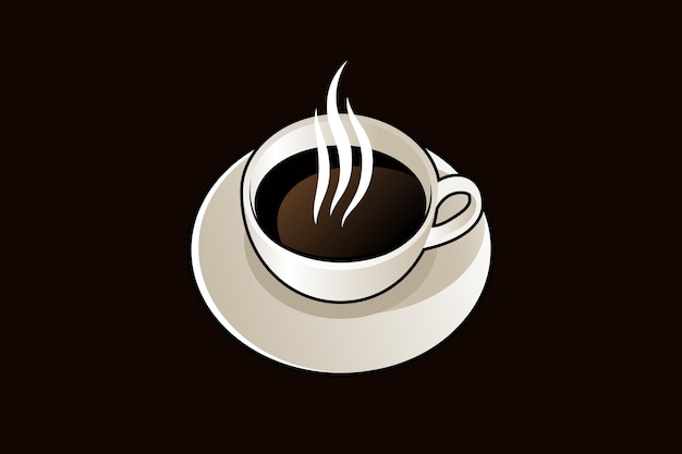 Illustration élégante De Logo De Tasse De Café