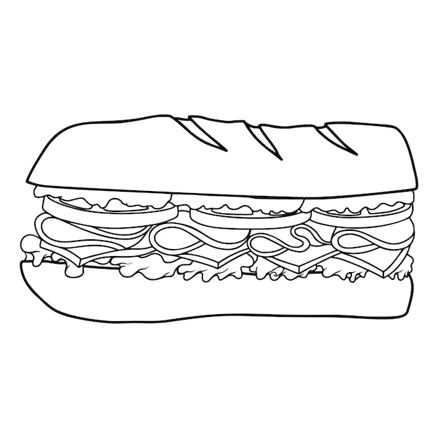 Vecteur illustration de l'élément de conception de sandwich pour la carte d'affiche bannière dépliant illustration vectorielle