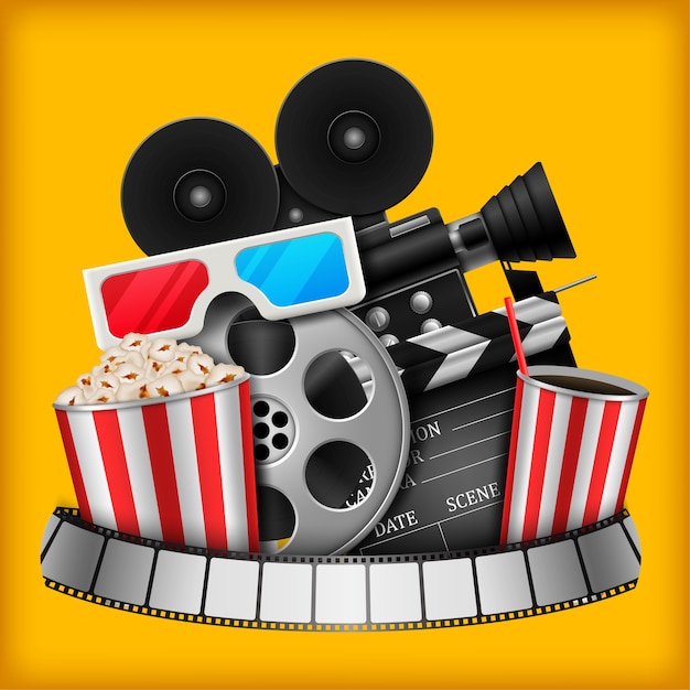 illustration d'éléments de cinéma