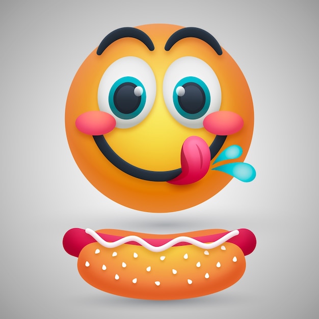 Vecteur l'illustration de l'emoji affamé