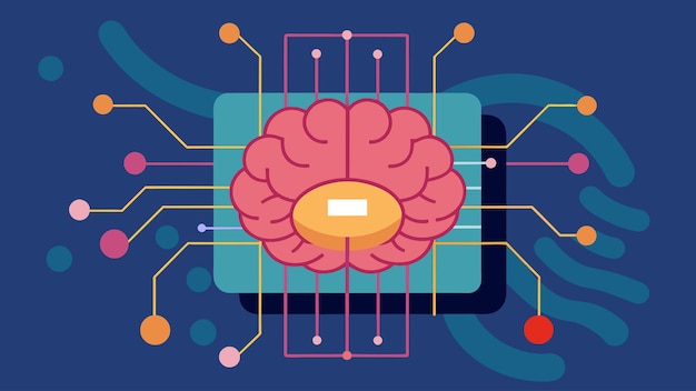 Une Illustration De L'emplacement De L'implantation De La Puce Profondément Dans Les Voies Neuronales Du Cerveau