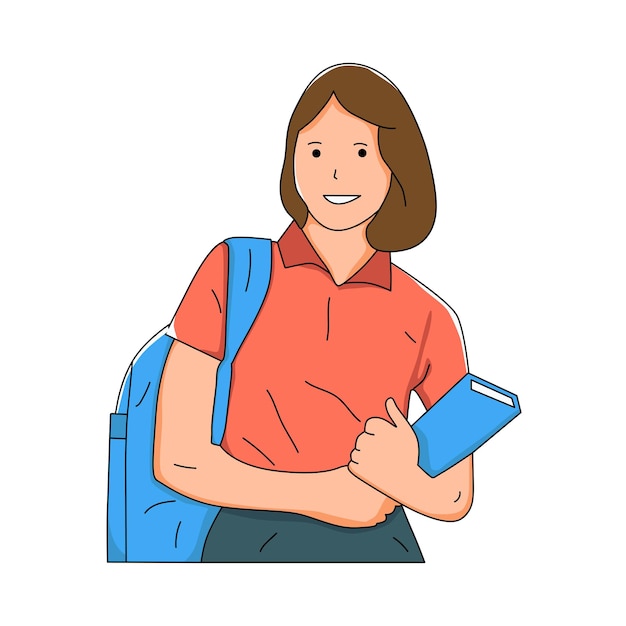 Illustration d'enfants en uniforme scolaire
