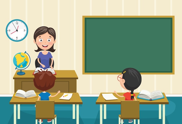 Illustration d&#39;un enseignant enseignant