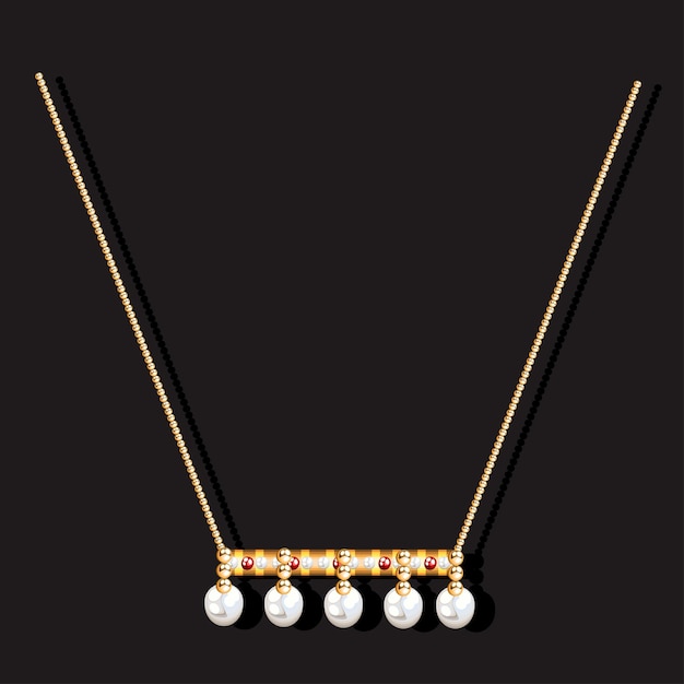 illustration ensemble de collier antique