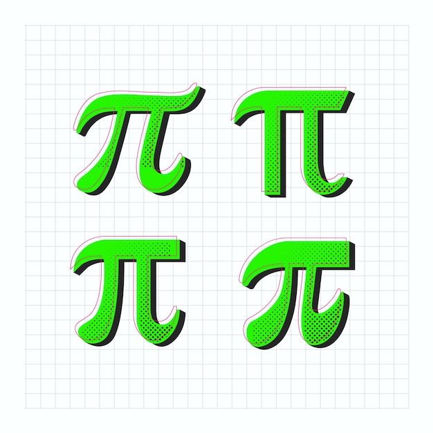 illustration de l'ensemble du symbole de pi