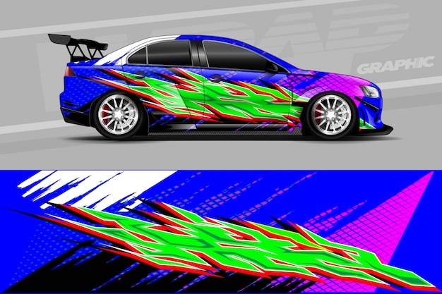 Illustration D'enveloppe De Décalque De Voiture