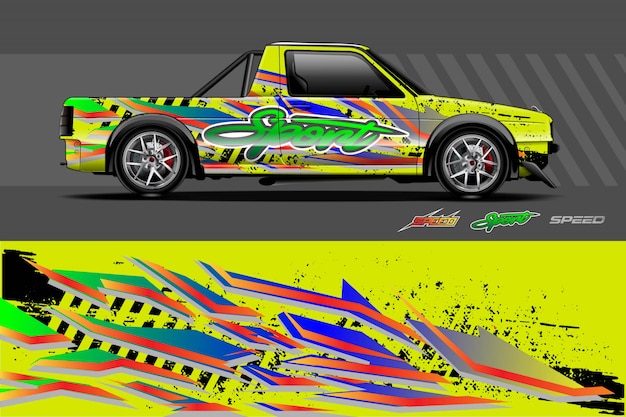 Illustration D'enveloppe De Décalque De Voiture