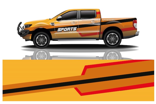 Illustration D'enveloppe De Voiture Pick-up