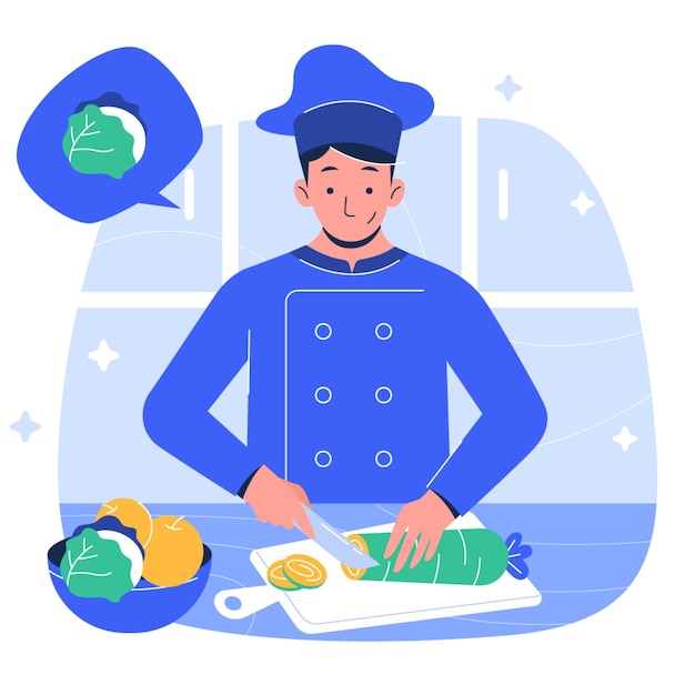 L'illustration Eps Du Chef De Cuisine
