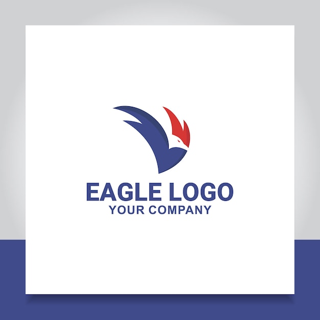 Illustration De L'espace Négatif De L'aigle De Conception De Logo