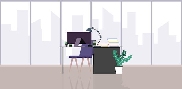 Illustration De L & # 39; Espace De Travail De Bureau