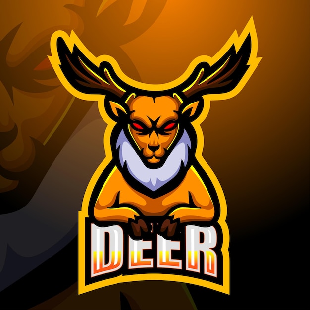 Illustration D'esport De Mascotte De Cerf