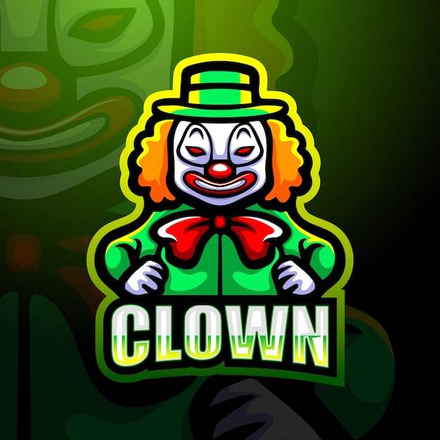 Illustration Esport Mascotte Clown