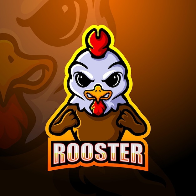 Illustration D'esport De Mascotte De Coq