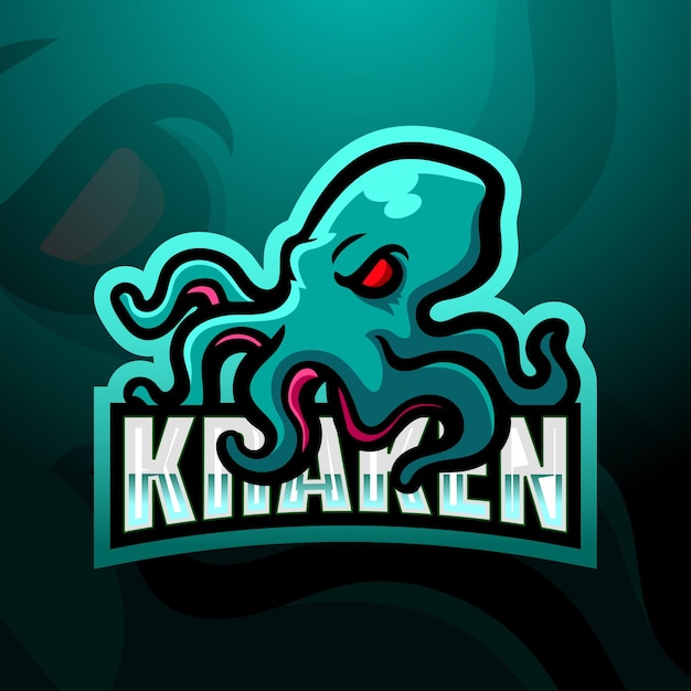 Illustration D'esport Mascotte Kraken