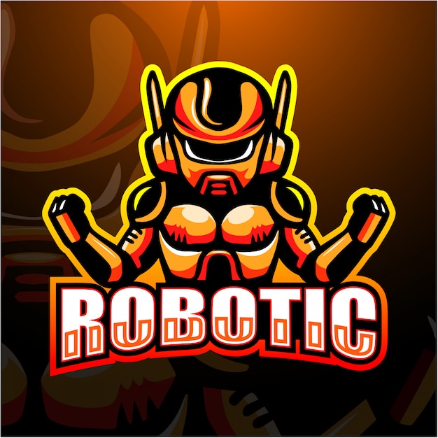 Illustration Esport De Mascotte Robotique