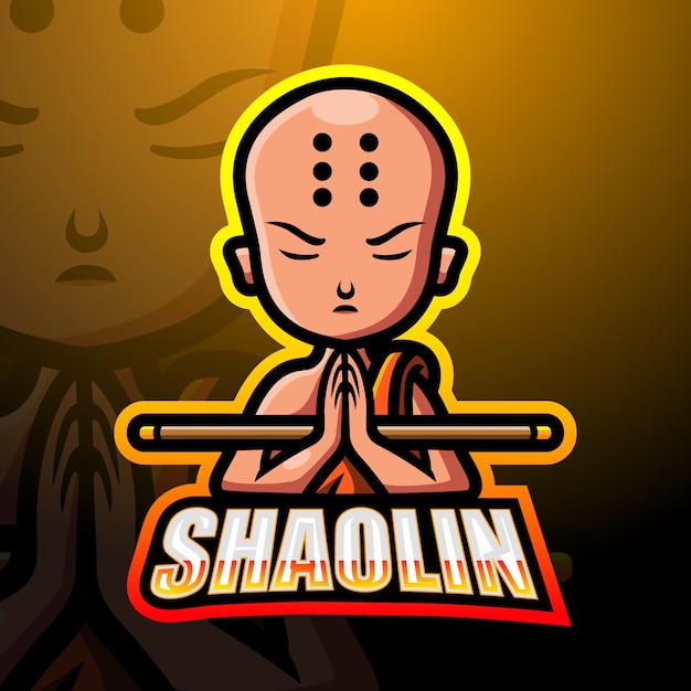 Illustration D'esport De Mascotte De Shaolin