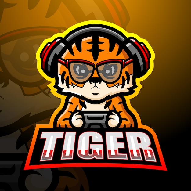 Illustration D'esport De Mascotte De Tigre