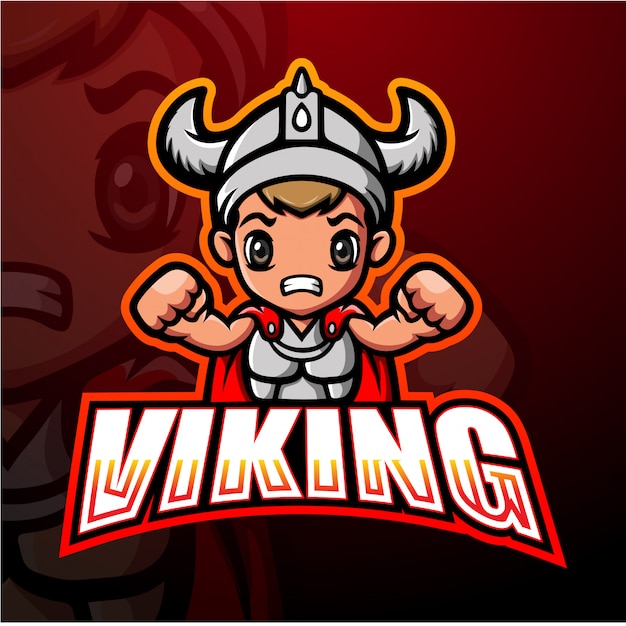 Illustration Esport Mascotte Viking