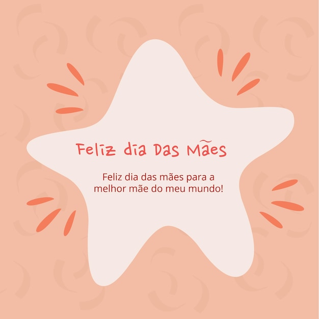 Vecteur illustration de estrela para feliz dia das mães