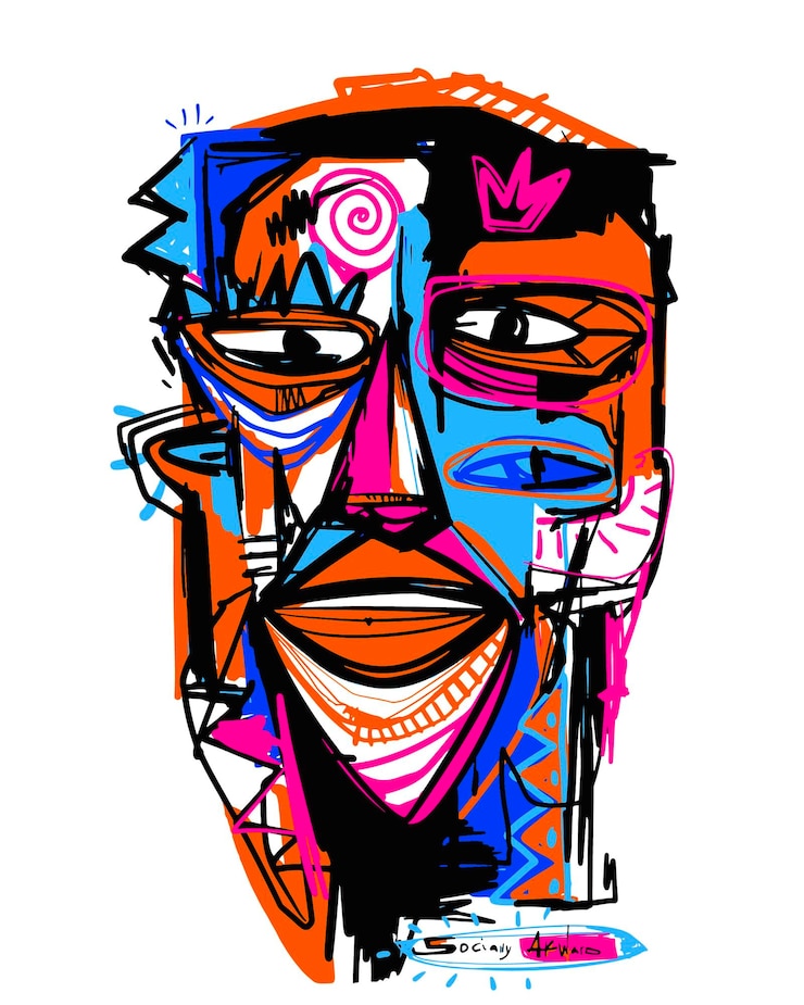 Vecteur illustration d'expressionnisme pour le t-shirt