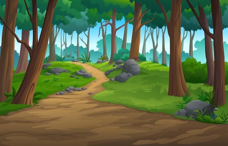 Vecteur illustration d'un extérieur dans la jungle et naturel.