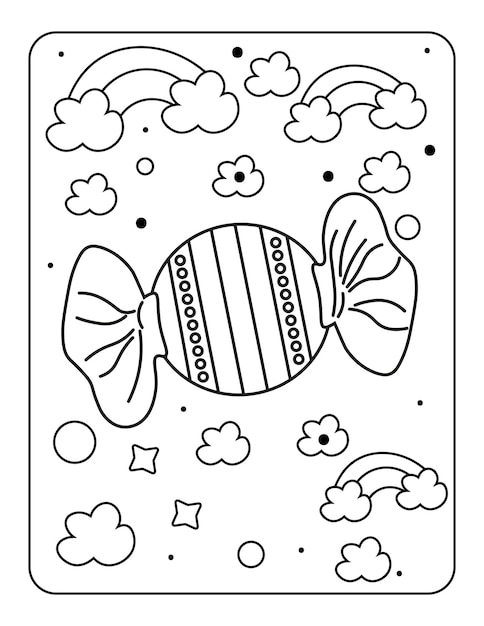 Illustration Facile De Page De Coloriage De Jouet De Bébé Pour Le Livre De Coloriage