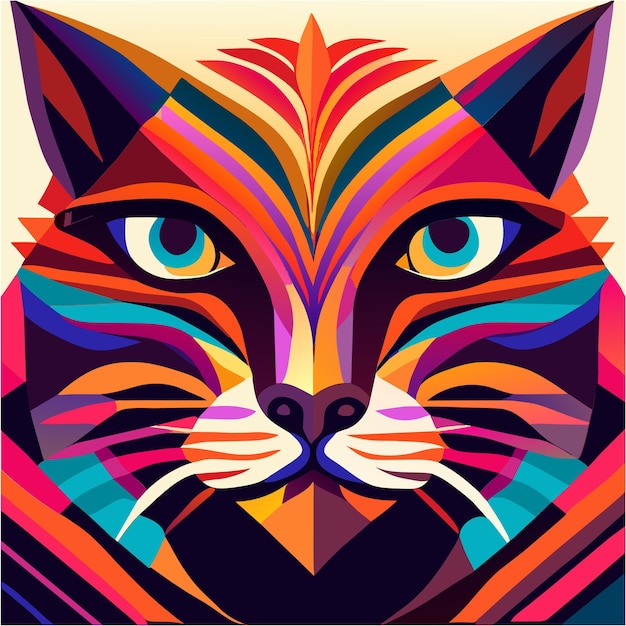 Illustration Fantaisiste De Pop Art De Chat