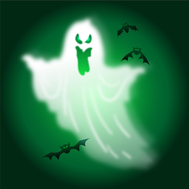 Vecteur illustration de fantôme halloween plat