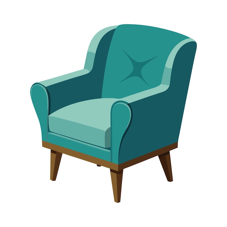 Vecteur illustration de fauteuil chaise sur blanc