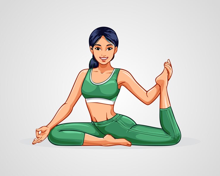 Vecteur illustration féminine yoga méditation et art du bien-être