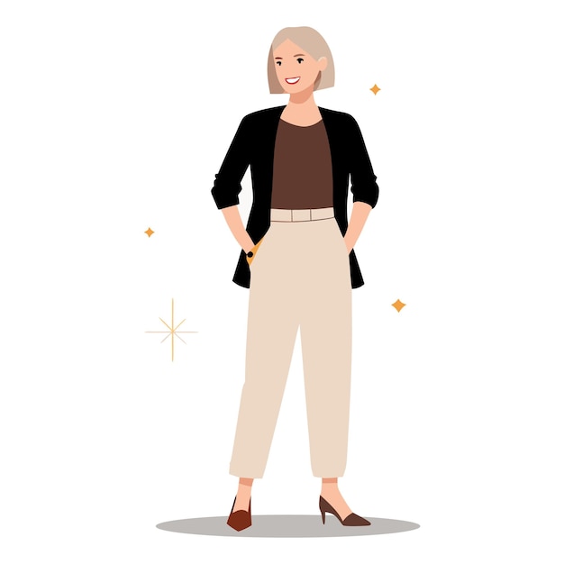 L'illustration d'une femme d'affaires élégante
