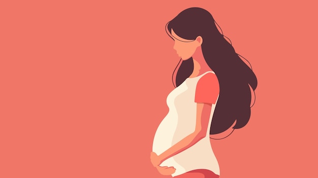 Vecteur illustration d'une femme enceinte