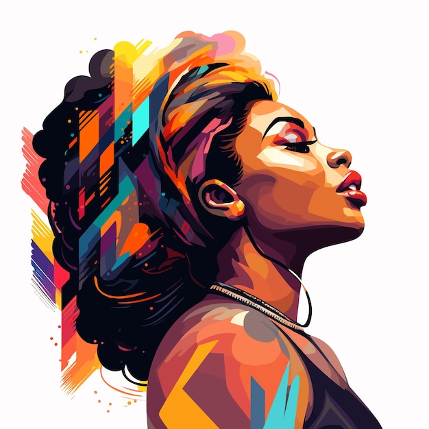 Vecteur illustration de femme noire