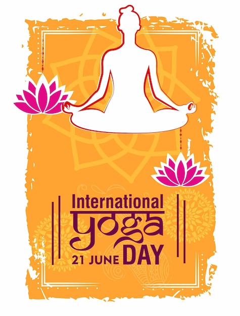 Vecteur illustration de la femme pour la bannière web de la journée internationale du yoga vecteur eps10