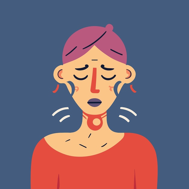 Une Illustration De Femme Triste Déprimée Malade Ia Générative