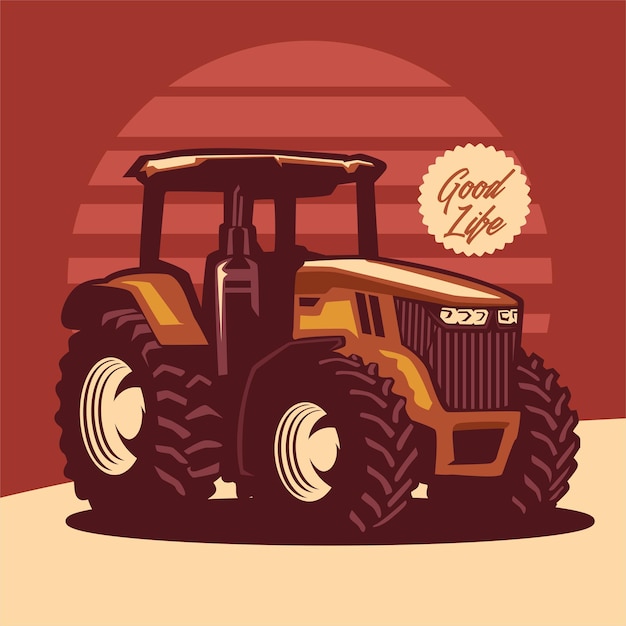 Illustration De La Ferme Du Tracteur
