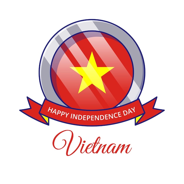 Illustration De La Fête De L'indépendance Du Vietnam. Concept D'icône D'indépendance Isolé.