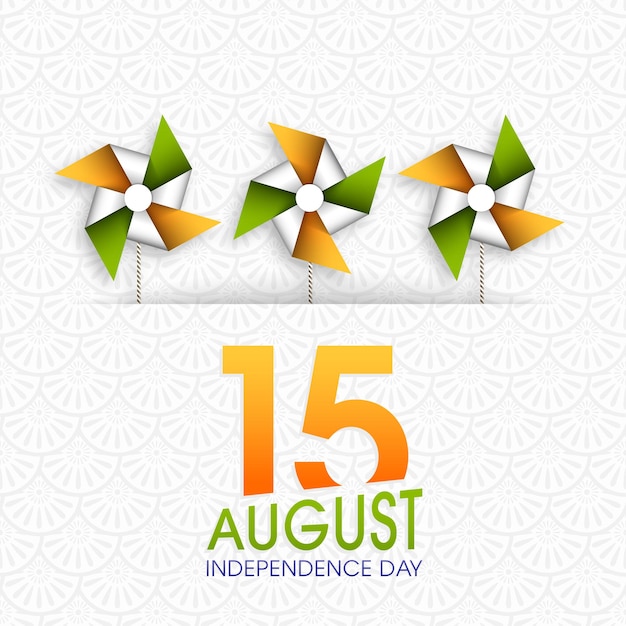 Vecteur illustration de la fête de l'indépendance indienne 15 août
