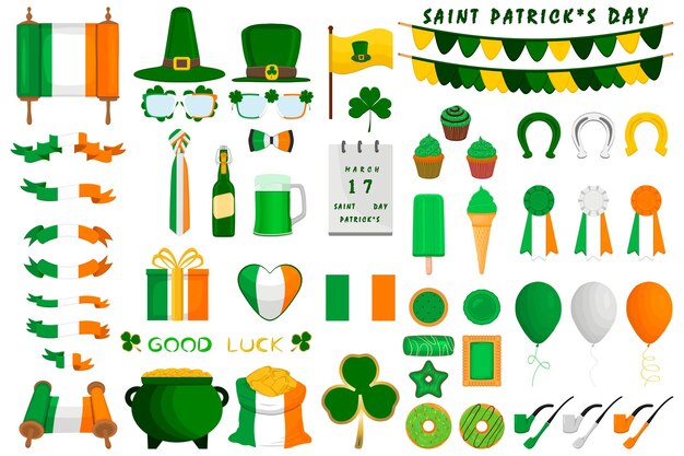 Vecteur illustration fête irlandaise de la saint-patrick, pièces d'or dans un pot