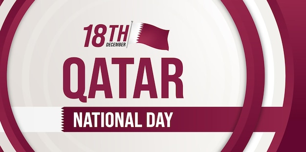 Vecteur illustration de la fête nationale du qatar dégradé de vecteur